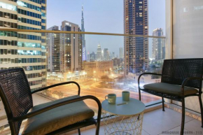Luxury Studio, Burj Khalifa View in business bay - Marquise Square tower